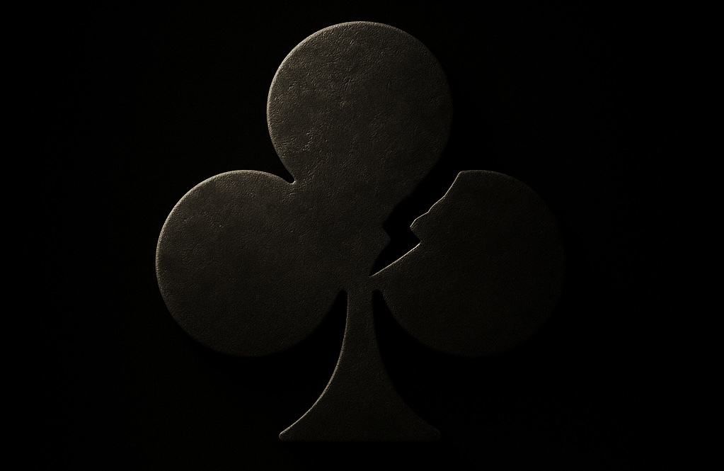 Card Dead Club broken club symbol
